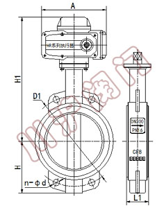 精小型電動(dòng)調(diào)節(jié)蝶閥 結(jié)構(gòu)圖