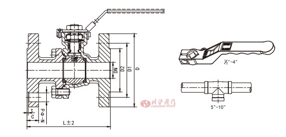 國(guó)標(biāo)高平臺(tái)法蘭球閥